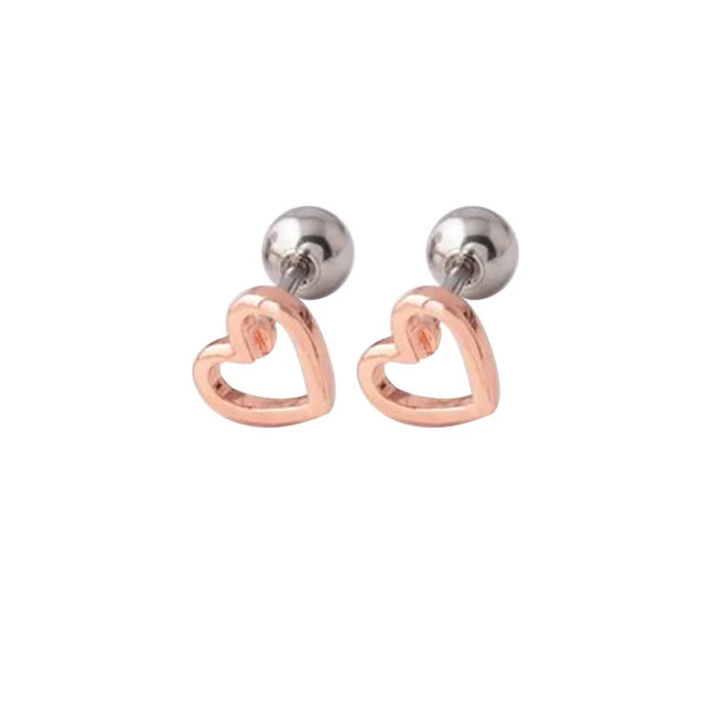 1 Pair Heart Ear Piercing Stud  Cartilage Earring Nose Stud Lip Stud Earring Body Jewelry Flower Sexy Body Piercing Jewelry