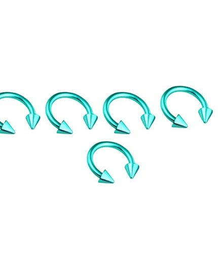 5pcs Stainless Steel Nose Hoop Ring Septum Rings Lip Studs Nostril Earrings Circular Tragus Ear Piercing Horseshoe Body Jewelry
