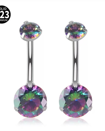 Belly Button Piercing ASTM G23 Titanium Zircons Navel Piercing Ring Body Jewelry Super Pretty Belly Button Ring For Women