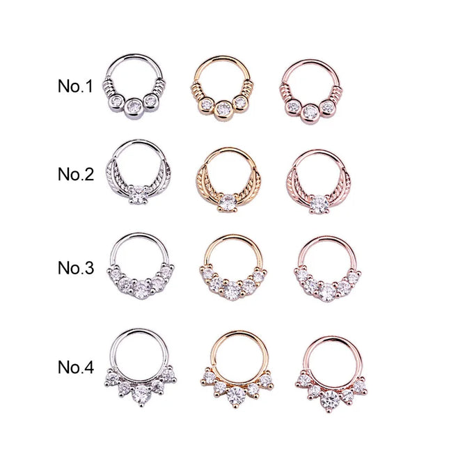 Nose Piercing Body Jewelry Part Nose Hoop Nostril Nose Ring Tiny Flower Helix Cartilage Tragus Ring