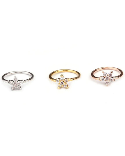 1 Pcs 0.8x8mm Nose Piercing Body Jewelry Part Nose Hoop Nostril Nose Ring Tiny Flower Helix Cartilage Tragus Ring