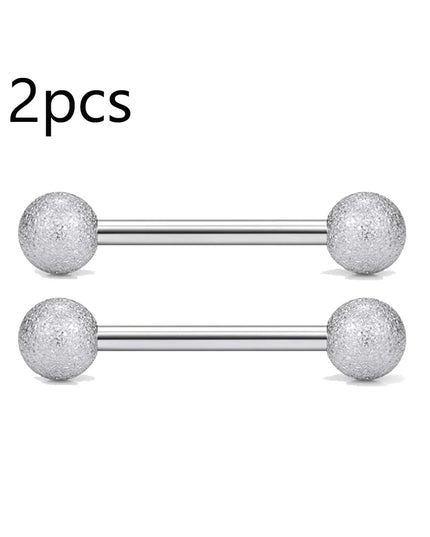 14G Tongue Rings Nipple Rings Surgical Steel Barbell Nipplering Body Piercing Jewelry for Women Men 12MM 14MM 16MM 18MM Bar Leng