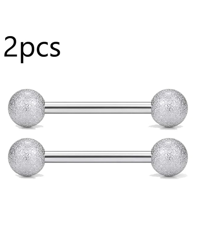 14G Tongue Rings Nipple Rings Surgical Steel Barbell Nipplering Body Piercing Jewelry for Women Men 12MM 14MM 16MM 18MM Bar Leng