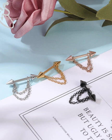 ZS 2PCS Stainless Steel Nipple Piercing Bar For Women 14G Crystal Heart Nipple Shield Ring Horseshoe Barbell Sexy Nipple Jewelry