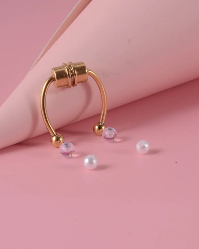 Fake Piercing Nose Ring Non Pierced Magnet Septum Hoop Horseshoe Magnetic Nose Ring Ear Clip Piercing Jewelry