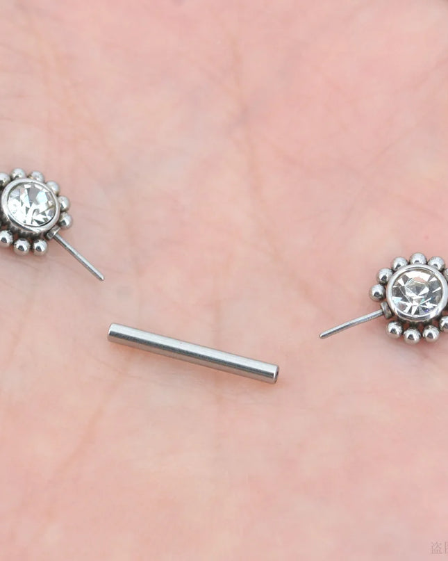 1 Pair 16G 1.2x14mm Plug-in Stainless Steel Barbell Piercing Sexy Women Nipple Piercing Jewelry Unthreaded Nipple Rings No Screw