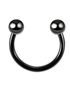 B-Black / Nose Rings & Studs / 10mm|Face|C-shaped and spiral