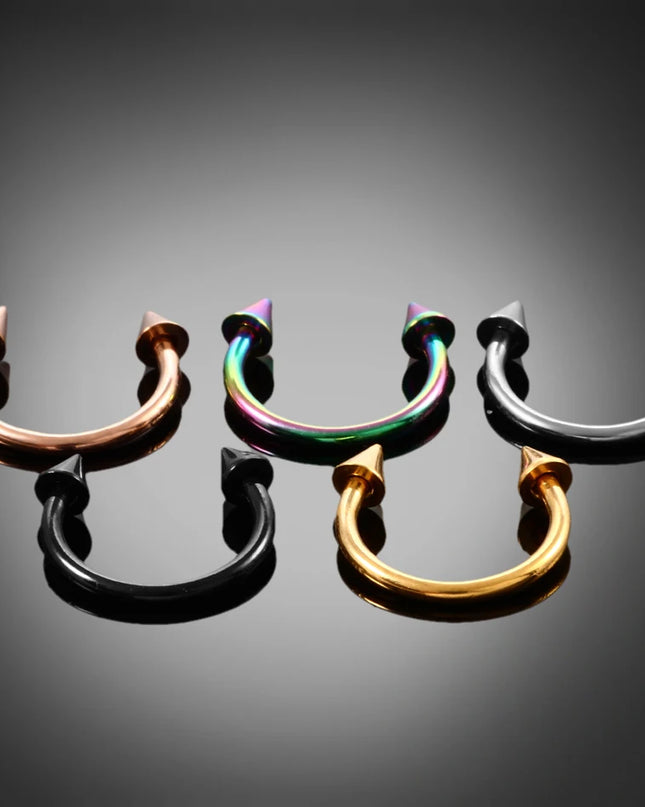 1PC Hot Sale Nose Horseshoe Ring Nose Septum Ring G23 Titanium Circular Piercing Ear Cartilage Tragus Body Jewelry Piercing