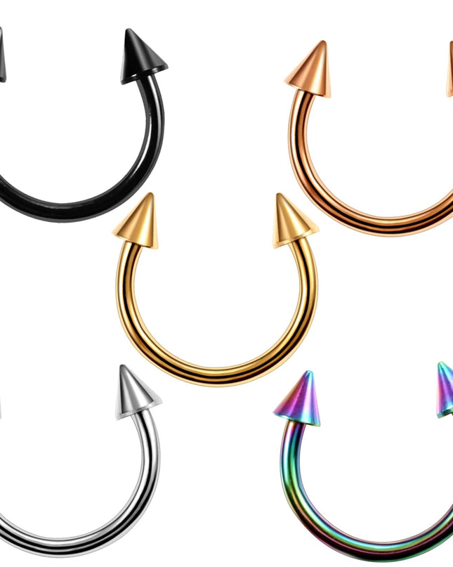 1PC Hot Sale Nose Horseshoe Ring Nose Septum Ring G23 Titanium Circular Piercing Ear Cartilage Tragus Body Jewelry Piercing