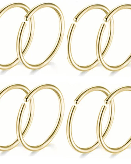 12/24/36Pcs L Shape Nose Ring Curve Pack Crystal Straight Nose Ring Set Nose Stud Lot Piercing Nariz Cuff Nase Pircing Nose Clip