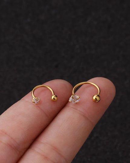 1Pc  English Letter Piercing  Tragus Piercing Jewelry Septo Nose Lip Ear Septum Cartilage Captive Hoop Ring Jewelry Pendientes