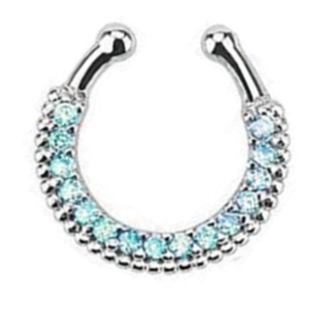 1PCS Stainless Steel Fake Nose Ring Clip On Septum Piercing Faux Hoop Indian Nose Ring Pircing Nariz Punk Body Piercing Jewelry