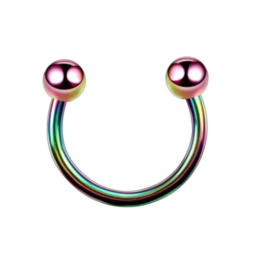 Stainless Steel Cone Spike Horseshoe Circular Septum Nose Ring Nipple Hoops Nose Septum Eyebrow Ear Piercing Body Jewelry