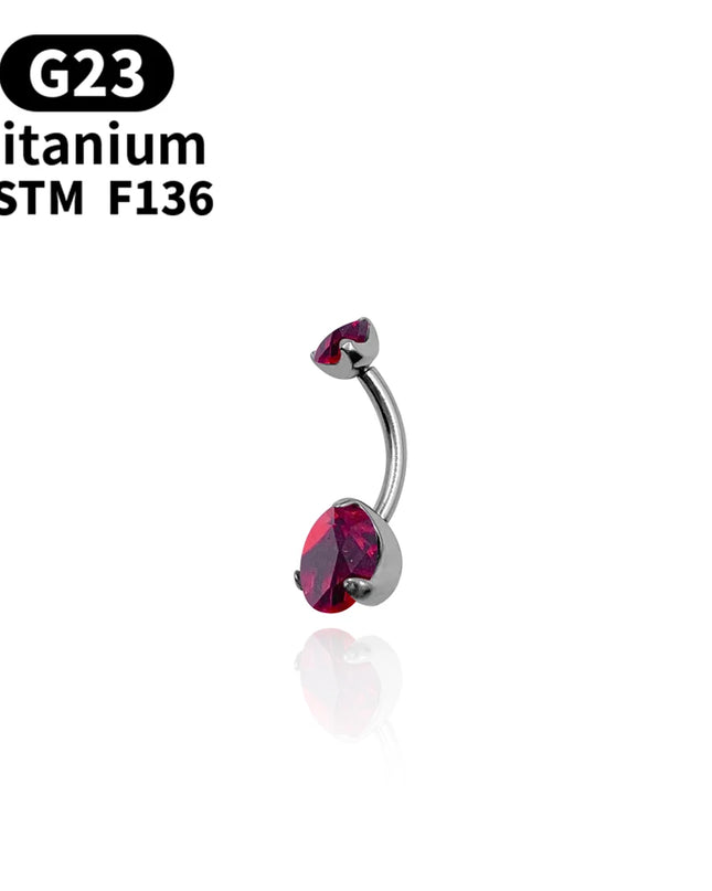 Belly Button Piercing ASTM G23 Titanium Zircons Navel Piercing Ring Body Jewelry Super Pretty Belly Button Ring For Women