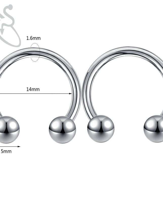 ZS 2PCS Stainless Steel Nipple Piercing Bar For Women 14G Crystal Heart Nipple Shield Ring Horseshoe Barbell Sexy Nipple Jewelry