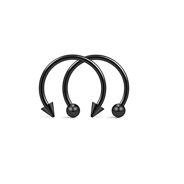 Punk C Shape Steel Nose Ring Horseshoe Lip Ring puncture Hook Clip Earrings Septum  No Allergic Body Piercing Jewelry Nose Rings