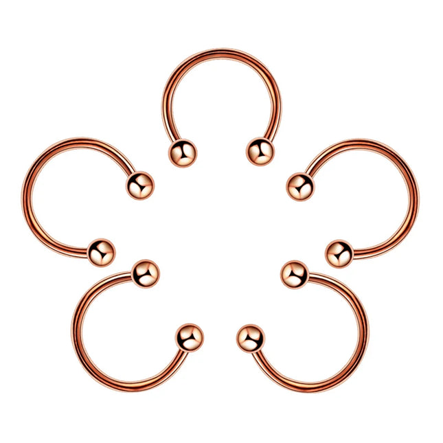 Stainless Steel Cone Spike Horseshoe Circular Septum Nose Ring Nipple Hoops Nose Septum Eyebrow Ear Piercing Body Jewelry