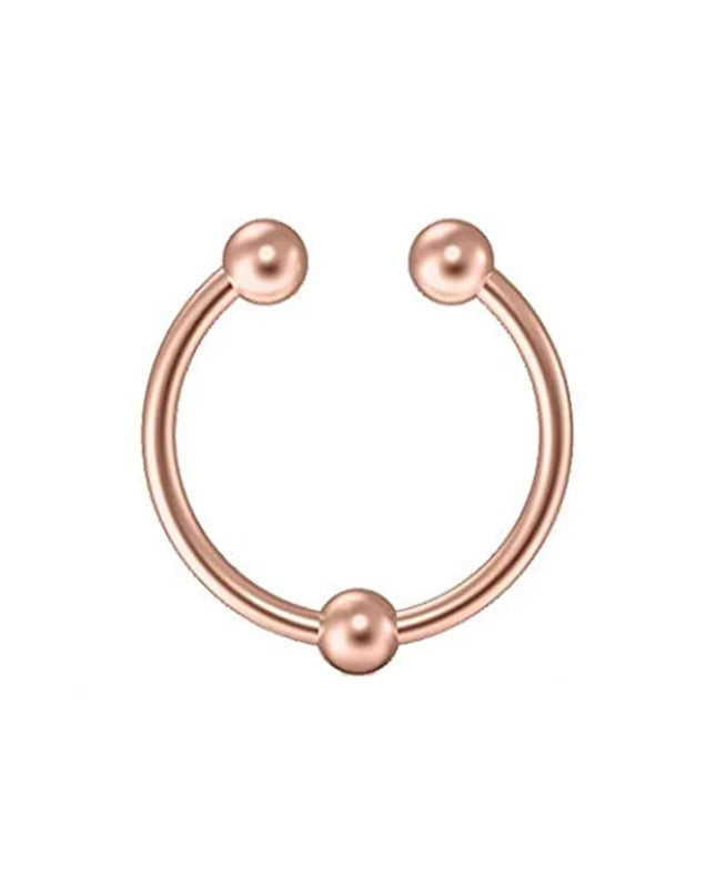 Fake Nose Septum Rings Faux Fake False Imitate Nose Rings Clip Horseshoe Hoop Ring Stainless Steel Body Non Piercing Jewelry