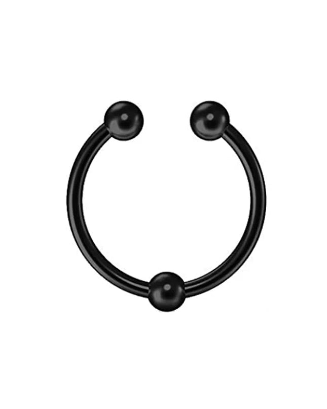 Fake Nose Septum Rings Faux Fake False Imitate Nose Rings Clip Horseshoe Hoop Ring Stainless Steel Body Non Piercing Jewelry