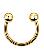 B-Gold / Nose Rings & Studs / 10mm|Face|C-shaped and spiral