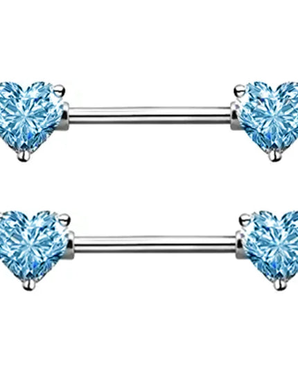 1Pair Stainless Steel Crystal Nipple Piercing Barbell Lot 14Gcharming Opal Nipple Piercing Jewelry Bulk Sexy Nipple Piercing Set