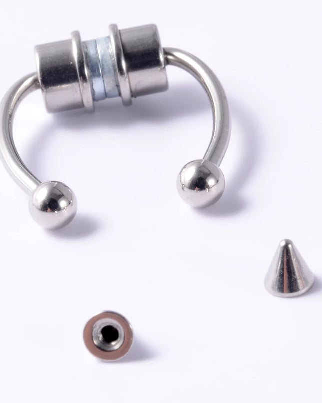 Fake Piercing Nose Ring Non Pierced Magnet Septum Hoop Horseshoe Magnetic Nose Ring Ear Clip Piercing Jewelry