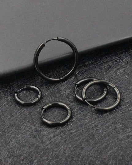 1 pair Women/Man Stainless Steel Small Hoops Earring Piercing Ear Cartilage Tragus Simple Thin Circle Anti-allergic Ear Buckle