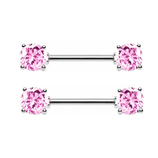 1Pair Stainless Steel Crystal Nipple Piercing Barbell Lot 14Gcharming Opal Nipple Piercing Jewelry Bulk Sexy Nipple Piercing Set