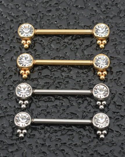 1 Pair 16G 1.2x14mm Plug-in Stainless Steel Barbell Piercing Sexy Women Nipple Piercing Jewelry Unthreaded Nipple Rings No Screw