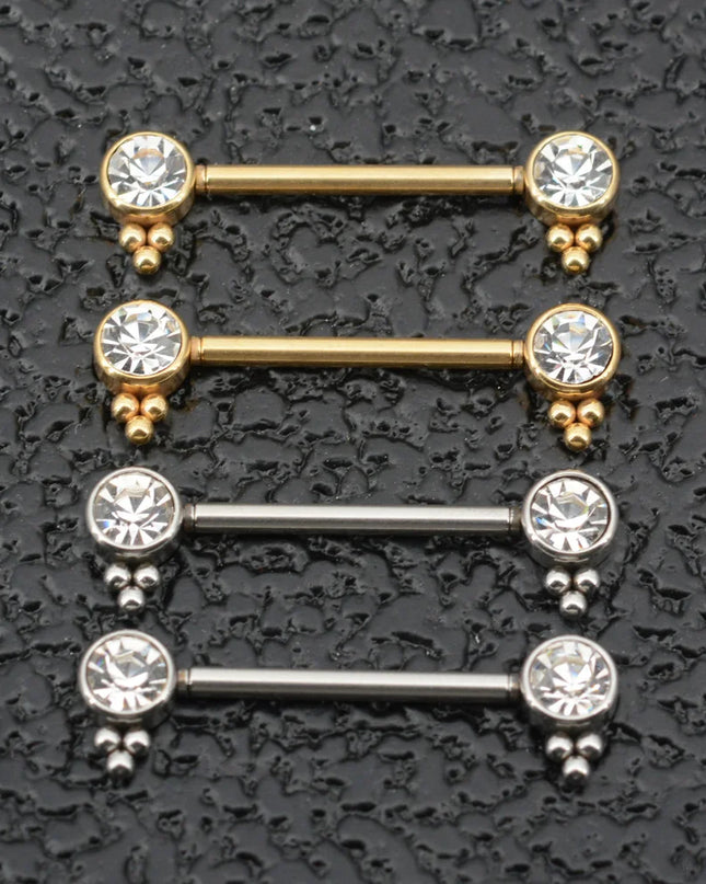 1 Pair 16G 1.2x14mm Plug-in Stainless Steel Barbell Piercing Sexy Women Nipple Piercing Jewelry Unthreaded Nipple Rings No Screw