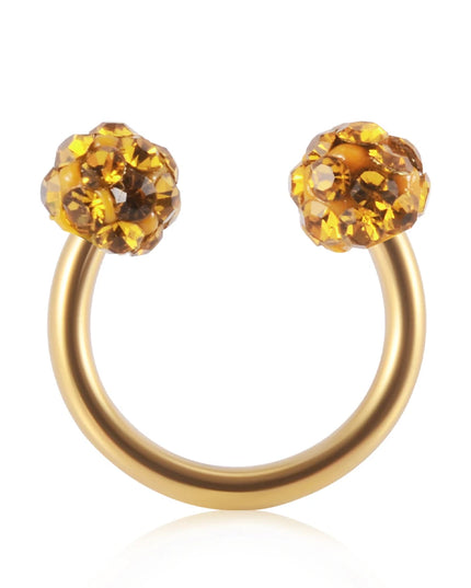 1PC Bling Ferido Nose Septum Rings Horseshoe Piercing Jewelry 16G Cartilage Helix Tragus Earrings Hoop Lip Piercing Retainer 8mm