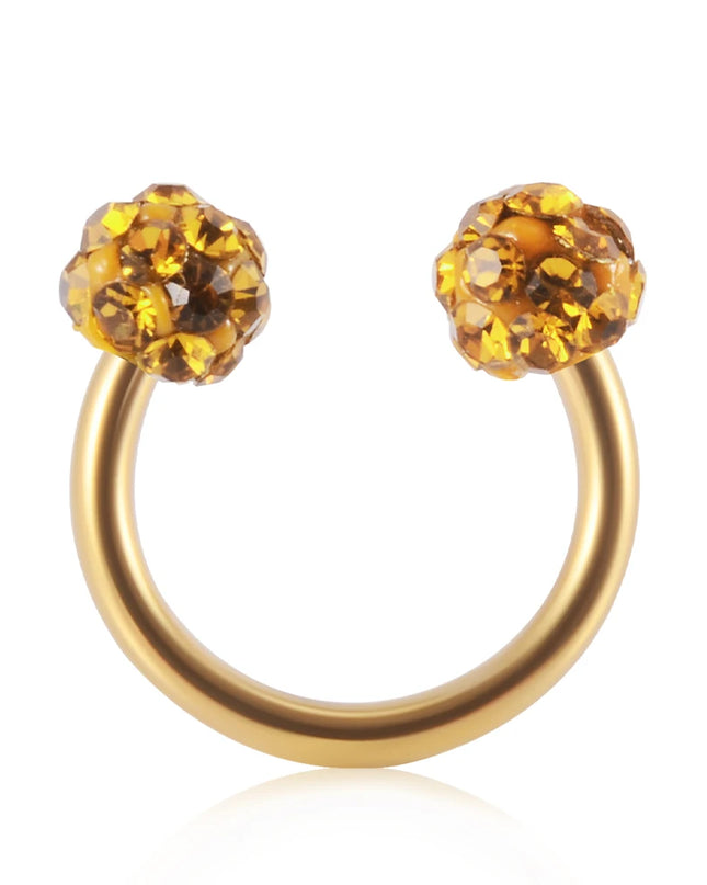 1PC Bling Ferido Nose Septum Rings Horseshoe Piercing Jewelry 16G Cartilage Helix Tragus Earrings Hoop Lip Piercing Retainer 8mm