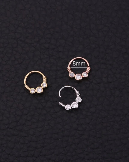 Nose Piercing Body Jewelry Part Nose Hoop Nostril Nose Ring Tiny Flower Helix Cartilage Tragus Ring