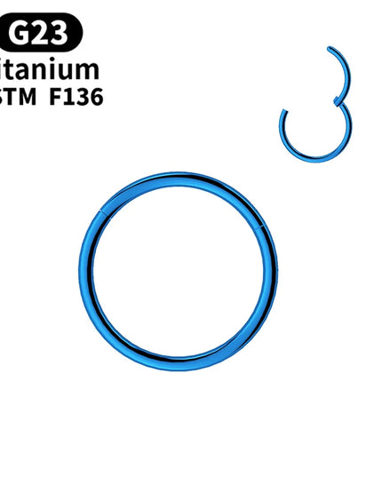 G23 Titanium Nose Rings Mixed Color Body Clips Hoop For Women Men Cartilage Piercing Jewelry Segment Lip Ear L Ring Hoop