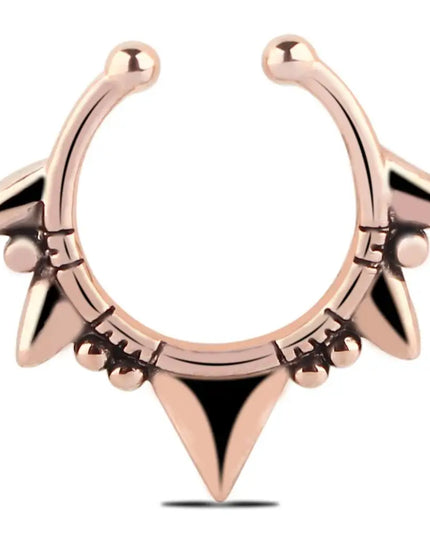 1PCS Stainless Steel Fake Nose Ring Clip On Septum Piercing Faux Hoop Indian Nose Ring Pircing Nariz Punk Body Piercing Jewelry
