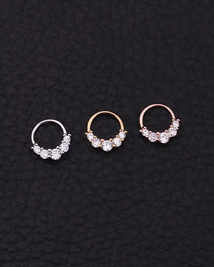 Nose Piercing Body Jewelry Part Nose Hoop Nostril Nose Ring Tiny Flower Helix Cartilage Tragus Ring