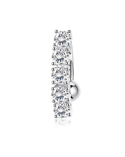 10 Style Belly Button Rings for Women Men Stainless Steel Navel Rings CZ Body Piercing Jewery 14G