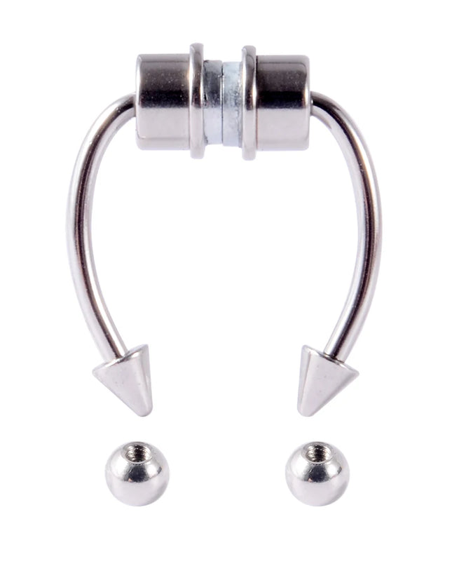 Fake Piercing Nose Ring Non Pierced Magnet Septum Hoop Horseshoe Magnetic Nose Ring Ear Clip Piercing Jewelry