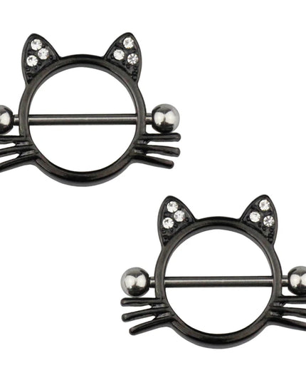 2pcs Stainless Steel Nipple Ring Piercing Barbell Shield Bar 14G Nipple Cover Adult Game for Women Sexy Breast Body Jewelry Gift