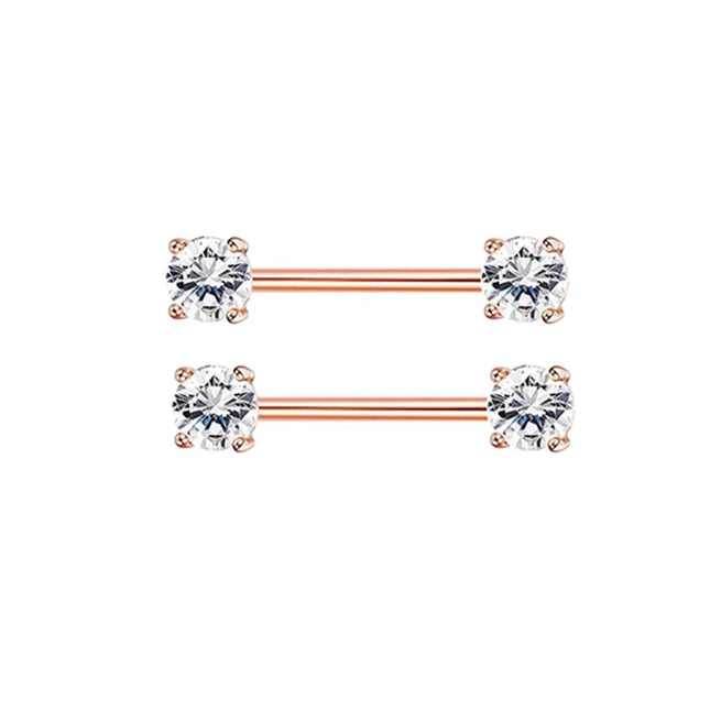 2PCS Heart Rings Nipple Ring Barbell Body Piercing Jewelry Sexy Crystal Gifts Love Hearts Nipple Bar Rings Sheild Drop Ship