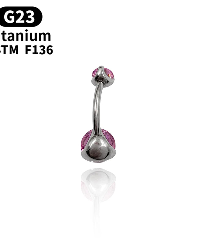 Belly Button Piercing ASTM G23 Titanium Zircons Navel Piercing Ring Body Jewelry Super Pretty Belly Button Ring For Women