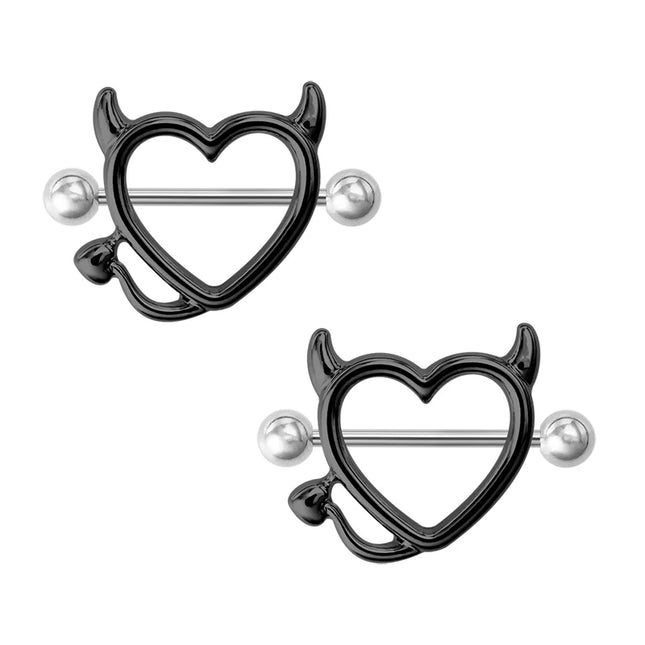 2pcs Stainless Steel Nipple Ring Piercing Barbell Shield Bar 14G Nipple Cover Adult Game for Women Sexy Breast Body Jewelry Gift