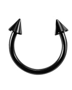 A-Black / Nose Rings & Studs / 10mm|Face|C-shaped and spiral