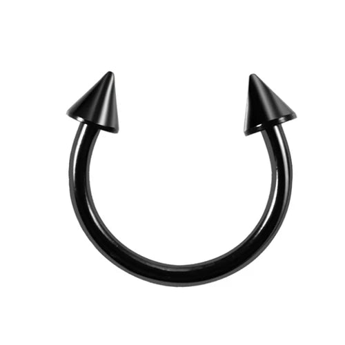 Stainless Steel Cone Spike Horseshoe Circular Septum Nose Ring Nipple Hoops Nose Septum Eyebrow Ear Piercing Body Jewelry