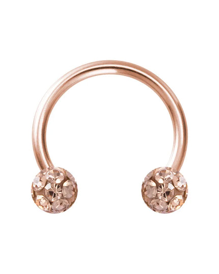 1PC Bling Ferido Nose Septum Rings Horseshoe Piercing Jewelry 16G Cartilage Helix Tragus Earrings Hoop Lip Piercing Retainer 8mm