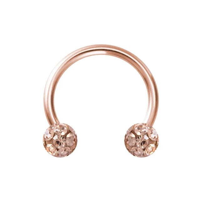 1PC Bling Ferido Nose Septum Rings Horseshoe Piercing Jewelry 16G Cartilage Helix Tragus Earrings Hoop Lip Piercing Retainer 8mm