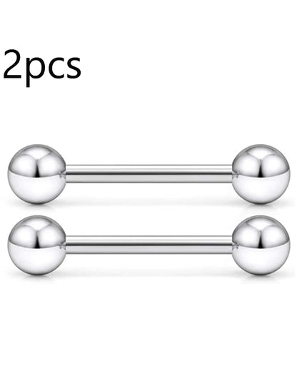 14G Tongue Rings Nipple Rings Surgical Steel Barbell Nipplering Body Piercing Jewelry for Women Men 12MM 14MM 16MM 18MM Bar Leng