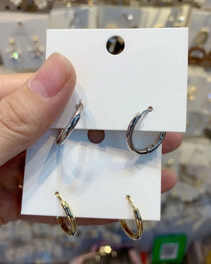 1 pair Women/Man Stainless Steel Small Hoops Earring Piercing Ear Cartilage Tragus Simple Thin Circle Anti-allergic Ear Buckle