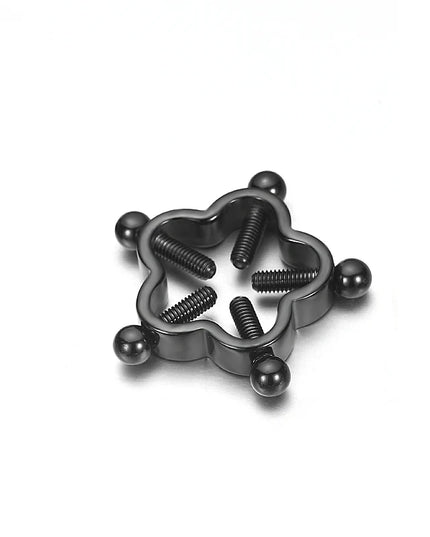 Fake Nipple Piercing Jewelry Screw Nipple Ring Clamps Stainless Steel Women Bra Breast Round Shield Body Jewelry 1 PC