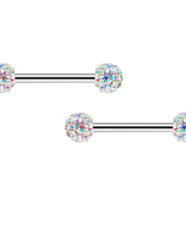 1 Pairs Sexy Heart Nipple Rings CZ Crystal Barbell Nipple Piercing Shield Women Man 316L Steel Body Piercing Jewelry Oreja 14G